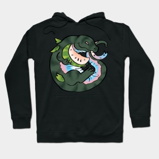 Trans Watermelon Komodo Dragon Hoodie